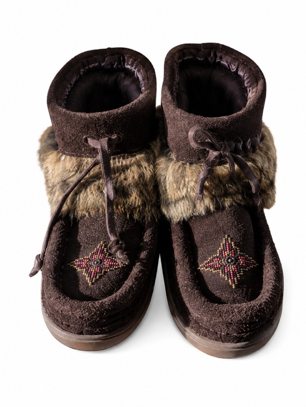 Manitobah Mukluks Women’s Brown Waterproof Fur Trim Boots Size 8